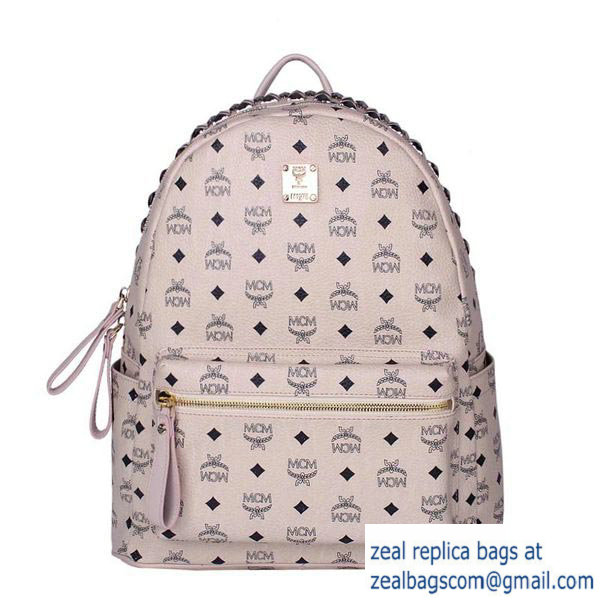 High Quality Replica MCM Medium Top Studs Backpack MC4232 Beige